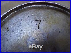 Rare #7 M Hammered Cast Iron Griddle 9 Nickel Chrome Plated Sits Flat