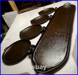 Rare Antique 1881 S Mfg. Co New York Cast Iron 4 Plate Flop Griddle Pancake Pan