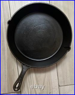 Rare Antique 1890s Fancy Handle Cast Iron Skillet No 9 With Gate Mark Restored