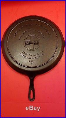 Rare Antique 665 Griswold Cast Iron Round Breakfast Skillet