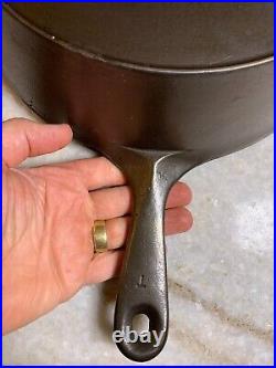 Rare Antique Deep Fryer Frying Pot Pan Cast Iron Restored Smooth Seasoned FINE