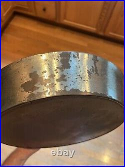 Rare Antique ERIE #9 710D PRE-GRISWOLD NICKEL PLATED CAST IRON SKILLET