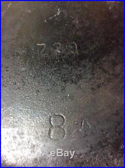 Rare Antique Erie 729-a Cast Iron Griddle Pre Griswold Erie Skillet Early Piece