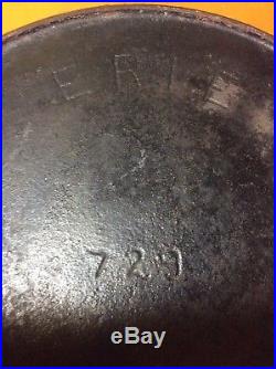 Rare Antique Erie 729-a Cast Iron Griddle Pre Griswold Erie Skillet Early Piece