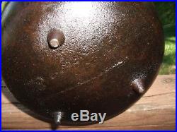 (Rare) Athletic Antique Cast Iron No. #6 Bean Pot Kettle Gate Mark Cowboy Kettle
