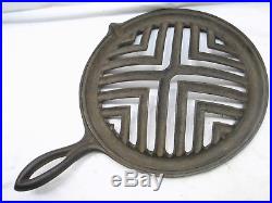 Rare Cast Iron Gas Stove Top Bacon/Steak Grill Grate Broiler Rack Open Fire Tool