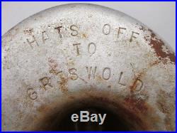 Rare Cast Iron Hats Off to Griswold Erie PA Hat Ashtray