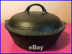 Rare Chicago Hardware Foundry #89a Heavy Hammered Cast Iron 10 Skillet & LID