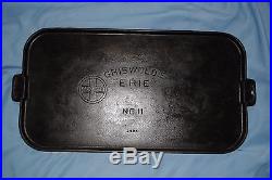 Rare Early 1900's Griswold Erie Cast Iron Long Griddle #11