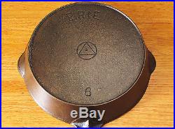 Rare Early ERIE 6 Cast Iron Skillet TRIANGLE CIRCLE Maker's Mark Pre-Griswold