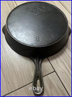 Rare Favorite Piqua Ware Miami Diamond Logo Cast Iron Skillet No. 8 Restored