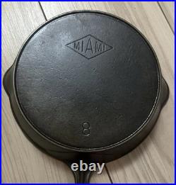 Rare Favorite Piqua Ware Miami Diamond Logo Cast Iron Skillet No. 8 Restored