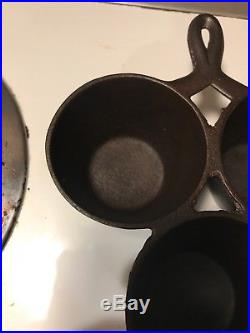 Rare Fully Marked Wagner Ware No. 2 Cast Iron Gem Pan