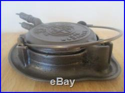 Rare Griswold #0 Toy Waffle Iron Fully Restored-outstanding Collector's Dream