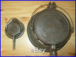 Rare Griswold #0 Toy Waffle Iron Fully Restored-outstanding Collector's Dream