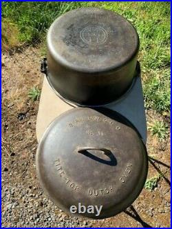 Rare Griswold #11 #836 Tite-top Dutch Oven With #2554 LID Seasoned Cast Iron