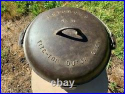 Rare Griswold #11 #836 Tite-top Dutch Oven With #2554 LID Seasoned Cast Iron