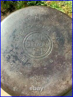 Rare Griswold #11 #836 Tite-top Dutch Oven With #2554 LID Seasoned Cast Iron