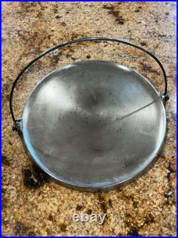 Rare Griswold 12 Cast Iron Griddle Nickel Plated 617 Bail Handle Vintage