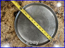 Rare Griswold 12 Cast Iron Griddle Nickel Plated 617 Bail Handle Vintage