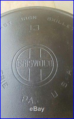 Rare Griswold #13 Cast Iron Skillet