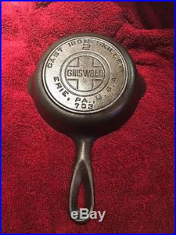 Rare Griswold #2 Cast Iron Skillet, Pan with Heat Ring