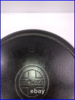 Rare Griswold 8 Cast Iron Skillet 704B Erie Slant 2 1/2 Logo 1909-1920. Nice