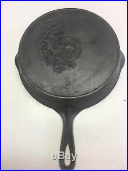 Rare Griswold Cast Iron Erie Spider Logo #8 Skillet With Heat Ring (look)