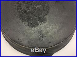 Rare Griswold Cast Iron Erie Spider Logo #8 Skillet With Heat Ring (look)
