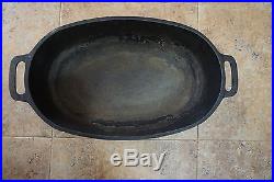 Rare Griswold Large Block #3 Oval Cast Iron Dutch Oven