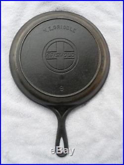 Rare Griswold N. E. Griddle Slant 9