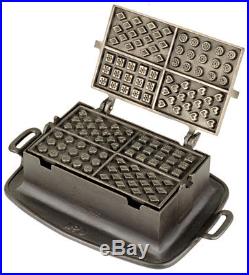 Rare Griswold No 0 Cast Iron Square Waffle Iron (P/N 908 909 & 902) Ex Cond