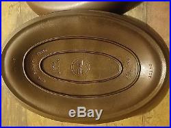 Rare HTF Griswold Cast Iron No. 15 Oval Skillet Cover / Lid #1013 C