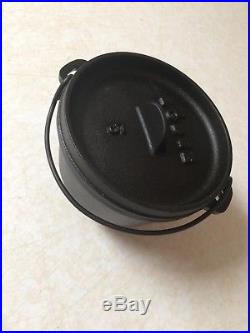 Rare Htf Cast Iron 5co Dutch oven Vintage Footed camping kettle #5