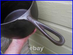 Rare Large #8 Early Lodge Cast Iron Bulge Stew Pot Cracked