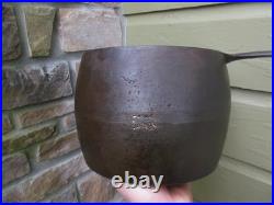 Rare Large #8 Early Lodge Cast Iron Bulge Stew Pot Cracked