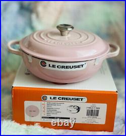 Rare Le Creuset Shell Pink Signature Stew Pot Black Interior 2.5QT Cast ...