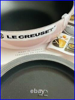 Rare Le Creuset Shell Pink Signature Stew Pot Black Interior 2.5QT Cast iron