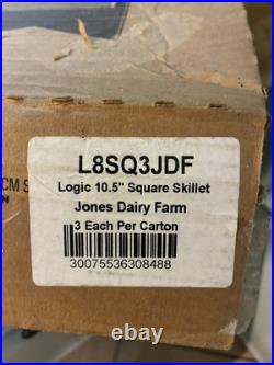 Rare Lodge Jones Dairy Farm Cast Iron Skillet New Old Stock In Box