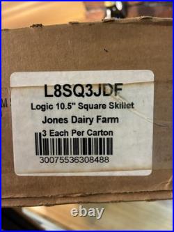 Rare Lodge Jones Dairy Farm Cast Iron Skillet New Old Stock In Box