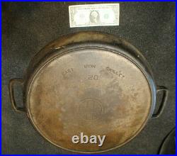 Rare Massive 20 Griswold 728 Erie Cast Iron Skillet Hotel Pan