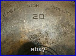 Rare Massive 20 Griswold 728 Erie Cast Iron Skillet Hotel Pan