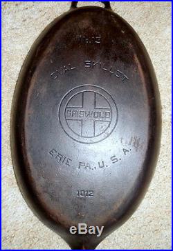 Rare Old Griswold Cast Iron #13 Oval Fish Skillet
