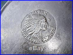 Rare Original Wapak Indian Head Logo Number # 4 Cast Iron Pan Skillet