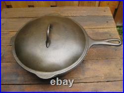 Rare Restored Vtg. Chicago HDWE FDRY Co. Favorite #8 1/2 Deep Skillet With Lid