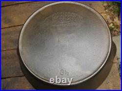 Rare Restored Vtg. Chicago HDWE FDRY Co. Favorite #8 1/2 Deep Skillet With Lid