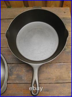 Rare Restored Vtg. Chicago HDWE FDRY Co. Favorite #8 1/2 Deep Skillet With Lid