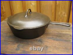 Rare Restored Vtg. Chicago HDWE FDRY Co. Favorite #8 1/2 Deep Skillet With Lid