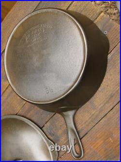 Rare Restored Vtg. Chicago HDWE FDRY Co. Favorite #8 1/2 Deep Skillet With Lid
