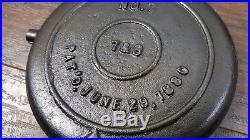 Rare Selden Griswold Bullseye Button Hinge Waffle Iron Cast Iron 1880's